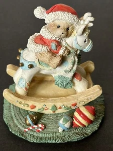 Cherished Teddies 950807  Beth Happy Holidays Dear Friend Figurine Vintage 1992 - Picture 1 of 8