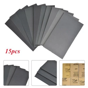 400 600 3000 800 1000 1200 1500 2000 2500 Grit Wet & Dry Sandpaper 15pcs/Set - Picture 1 of 4