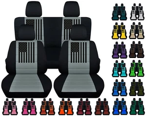 Complete Set of Seat Covers Fitts Nissan Frontier truck 98-04 American Flag - Bild 1 von 23