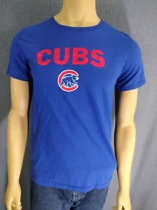 T-shirt Chicago Cubs originale MLB SS blu rosso ombreggiato sfumato adulto media baseball - Foto 1 di 7