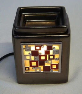 Auténtica pistola calentadora de cera Scentsy gris metal con placa extraíble con joyas abuelas - Imagen 1 de 16