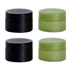 4pcs Frosted Refillable Travel Bottles - Green & Black (2 Of Each)