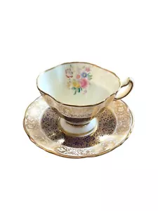 Vintage Hammersley & Co. Bone China Cobalt Blue and Gold Tea Cup & Saucer - Picture 1 of 8