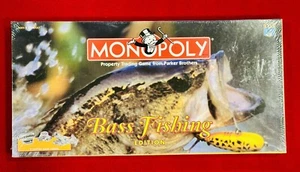 1998 UNOPENED Sealed MONOPOLY BASS FISHING Board Game MIB Custom Tokens BEAUTY! - Picture 1 of 3