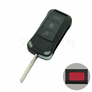 Replacement Flip Remote Car Key Shell Fob Case fit for PORSCHE Cayenne 2003-2012 - Picture 1 of 4