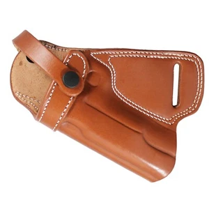 Handmade Leather Small of Back SOB Gun Holster with Retention Strap - Picture 1 of 39