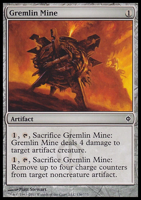 Magic the Gathering MTG Gremlin Mine (136) New Phyrexia   LP - Image 1 of 1
