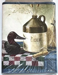 Lot Of 4 Rolls Rustic Primitive Farmhouse Wallpaper Border Duck Crocks Gray Blue - Picture 1 of 7