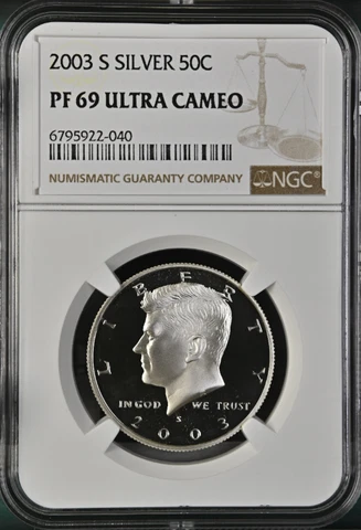 2003 S Silver Kennedy Half Dollar NGC PF69 Ultra Cameo Cover