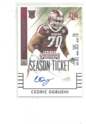 2015 PANINI CONTENDERS DRAFT PICKS #163 CEDRIC OGBUEHI AUTO RC - Image 1 of 2