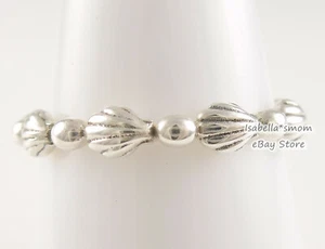 Auténtico anillo apilable de plata PANDORA CON CUENTAS MAR 9~60 198943C00 con bolsa - Imagen 1 de 3