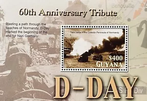 GUYANA D-DAY 60TH ANNIVERSARY WWII STAMPS S/S MNH 2004 WORLD WAR II TANK #3865 - Bild 1 von 1
