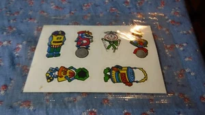 b. Unopened Quisp Cereal Premium Sticker Sheet 6 Characters Sheet 4 x 2 3/4" - Picture 1 of 2