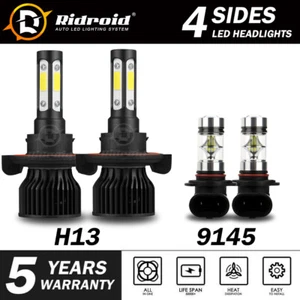 LED Headlight + Fog Light Bulbs for Dodge Ram 1500 2500 3500 2006 2007 2008 2009 - Picture 1 of 12