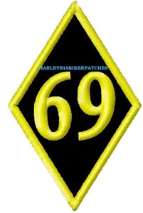 69 DIAMOND BIKER PATCH - Picture 1 of 1