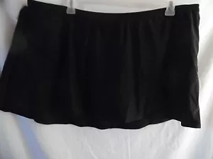 CATALINA SWIM FLARE SKIRT AT SIDE BLACK SWIMSUIT BIKINI PANTY 3X 22W 24W NWT - Picture 1 of 6