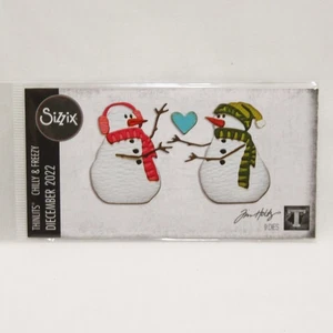 Sizzix Tim Holtz Chilly & Breeze 666200 Dies Snowmen December 2022 Rare HTF New - Picture 1 of 3