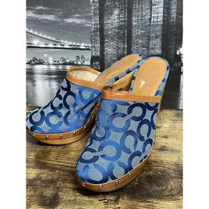 Coach‎ Bacall Damen-Plateau-Heels blau Holz Größe 6b - Bild 1 von 10