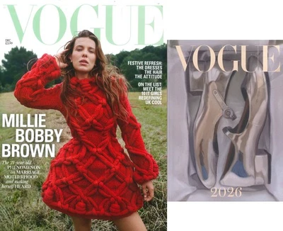 UK Vogue Magazine Millie Bobby Brown, Free Shoes Diary 2026, Dec 2025 - Image 1 of 4