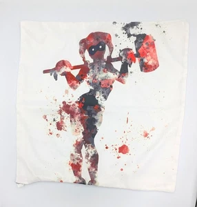 Harley Quinn Überwurf Kissenbezug Aquarell Design 18x18 - Bild 1 von 2