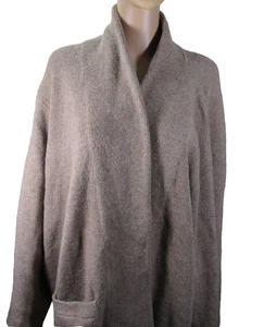 J. Suéter Blazer Tejido Largo Crew Cocoon Cárdigan Abierto Marrón Talla 3X - Imagen 1 de 8