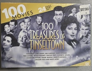 100 Treasures of Tinseltown (DVD, 2014, 24-Disc Set) Brand New Sealed - Imagen 1 de 1