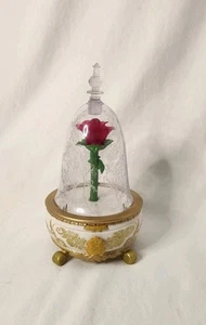 Beauty and The Beast Enchanted Rose Jewelry Music Box Light Up Flower - Picture 1 of 10