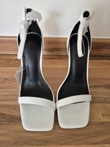 Truffle Collection Boohoo White High Heels Sandals With Strap UK Size 5 - Picture 1 of 7