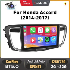 For Honda Accord 2014-2017 Apple Carplay Car Stereo Radio GPS Navi BT FM 32G+AHD - Foto 1 di 13