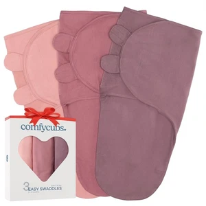 Comfy Cubs Easy Swaddle Decke, 3er Pack - 100 Baumwolle Neugeborenen Halstuch, klein für - Bild 1 von 5
