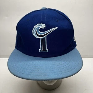 Norfolk Tides Hat Cap Fitted Mens 7 1/2 Blue Wave Logo New Era Baseball - Picture 1 of 18