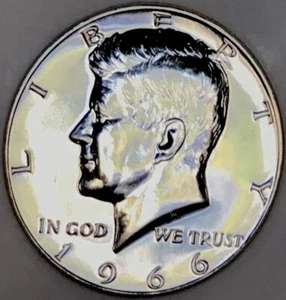 ⭐️1966 ⭐️SILVER⭐️PROOF KENNEDY⭐️EXCEPTIONAL GEMBU⭐️++⭐️RARE SPECIAL PROOF⭐️ - Picture 1 of 2