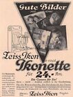 Zeiss Ikon Ikonette Camera - Drezno - 1928 - Reklama historyczna ~10x14cm