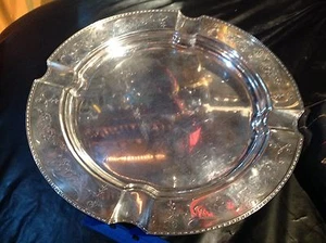 Serviertablett rund versilbert eingerückt - Bild 1 von 1