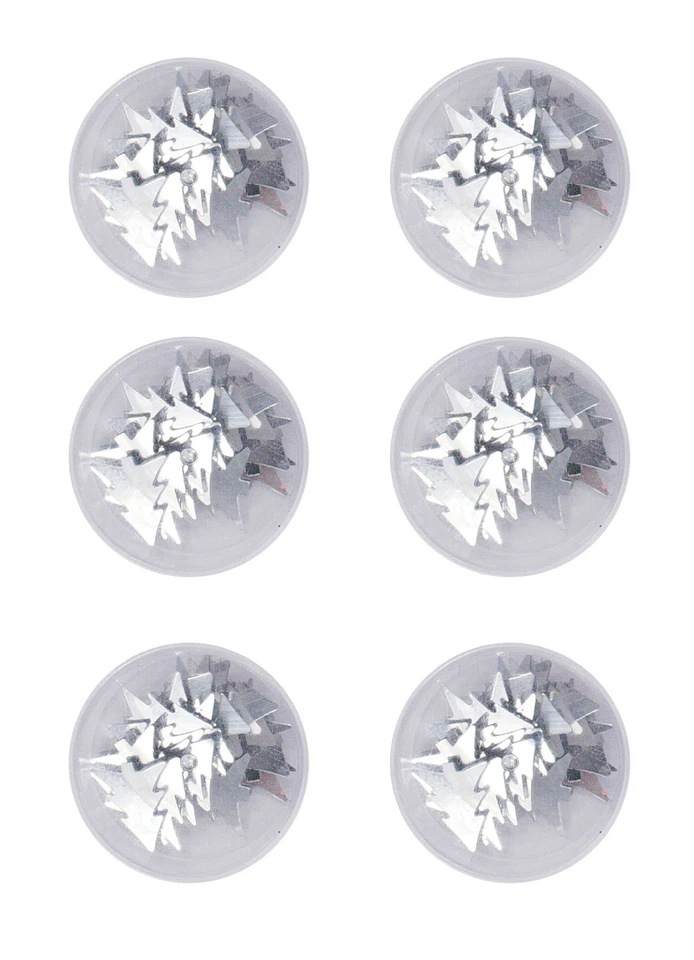 Lentejuelas Navidad Plata 6 Piezas Foto 1 de 1