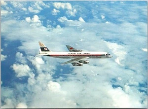 Postcard Japan Air Lines DC 8 Jet Courier Plane in Flight JAL - Picture 1 of 2