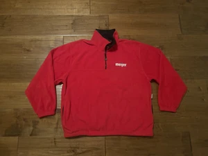 Vintage Meijer Supermarket Grocery Store Red Pullover Fleece Jacket - Men's XL - Picture 1 of 4