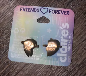 Claire’s gold tone bff best friends adjustable ring set sz 6 7 8 - Picture 1 of 2