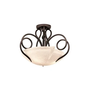 Kalco Lighting Tribecca 3 Light Semi Flush Mount, Tortoise/Frost - 4288TO-FROST - Picture 1 of 1