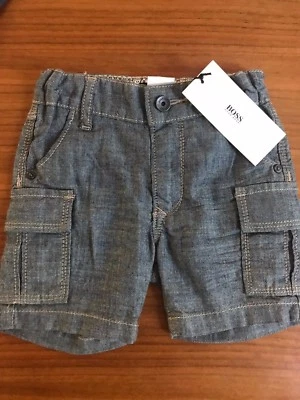 Pantalones Cortos Denim Hugo Boss Niños Niños 6M - AUTÉNTICOS / NUEVOS CON ETIQUETAS Foto 1 de 3