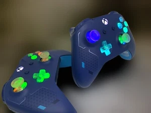 Microsoft Xbox One Controller - Sport Blue - with custom LED mod - Great GIFT - Picture 1 of 10