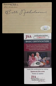 BILL NICHOLSON BASEBALLSPIELER HANDSIGNIERT HANDSIGNIERT INDEX KARTE JSA COA JD - Bild 1 von 3