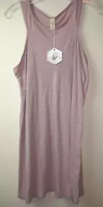 NWT ~ Lazy Sundays Mauve Sleeveless Tank Dress jersey paneled Size Medium * - Picture 1 of 9