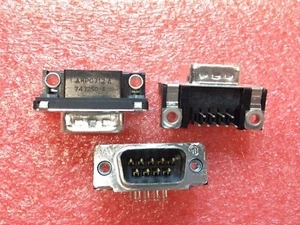 747250-4 AMP CONN 9 POS D-SUB STECKER 6 STÜCK - Bild 1 von 2
