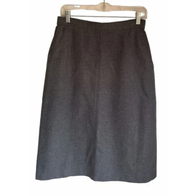 Vintage 70s Jantzen Steel Blue Wool Midi Skirt Womens Size 8 - Image 1 of 4