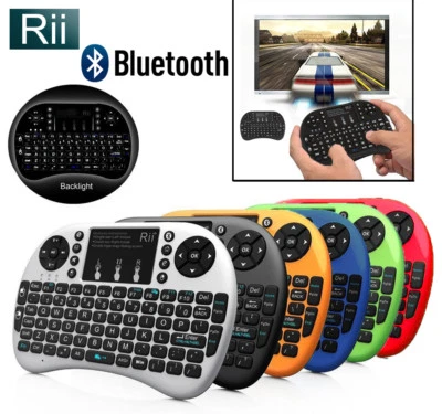 Aufgerüstet - Original Rii i8+ Bluetooth Mini Hintergrundbeleuchtung Touchpad Tastatur - Bild 1 von 4