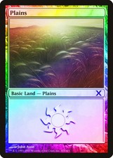 Plains (Version 365) FOIL 10th Edition PLD Basic Land MAGIC MTG CARD ABUGames