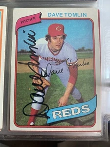 7 Dave Tomlin baseball cards. 1 card autographed - Picture 1 of 7