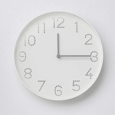 Reloj de Pared Ikea Tromma Blanco 9 3/4" Reloj Analógico Moderno Nuevo Foto 1 de 4
