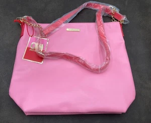 Neu mit Etikett Juicy Couture rosa Schultertasche Beuteltasche Goldkette veganes Leder KOSTENLOSER VERSAND - Bild 1 von 9